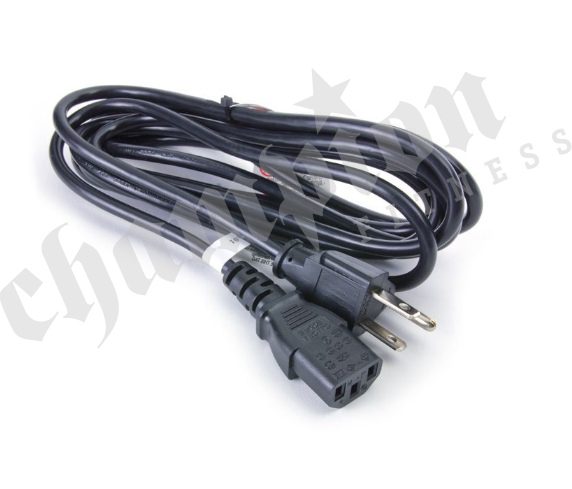 A black cord with an outlet on it.